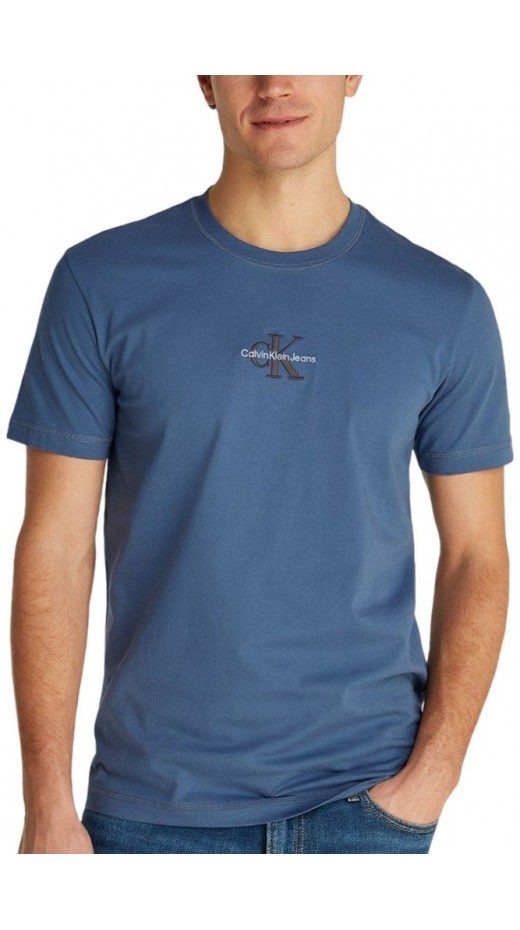 CALVIN KLEIN JEANS MONOLOGO T-SHIRT ΜΠΛΟΥΖΑ ΑΝΔΡΙΚΗ INDIGO