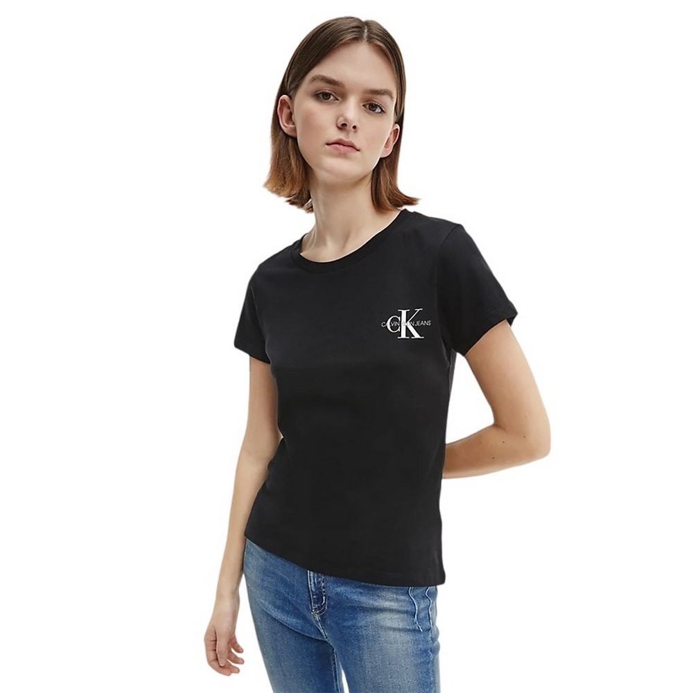 CALVIN KLEIN JEANS 2-PACK MONOGRAM SLIM TEE T-SHIRT ΓΥΝΑΙΚΕΙΟ BLACK/WHITE