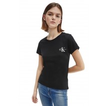 CALVIN KLEIN JEANS 2-PACK MONOGRAM SLIM TEE T-SHIRT ΓΥΝΑΙΚΕΙΟ BLACK/WHITE