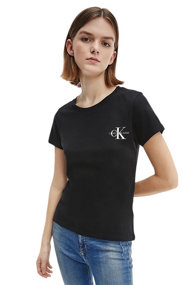 CALVIN KLEIN JEANS 2-PACK MONOGRAM SLIM TEE T-SHIRT ΓΥΝΑΙΚΕΙΟ BLACK/WHITE