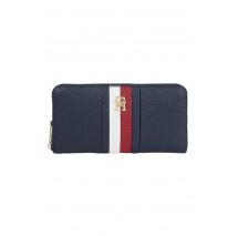 TOMMY HILFIGER TH EMBLEM LARGE ZA CORP ΠΟΡΤΟΦΟΛΙ ΓΥΝΑΙΚΕΙΟ NAVY