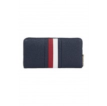 TOMMY HILFIGER TH EMBLEM LARGE ZA CORP ΠΟΡΤΟΦΟΛΙ ΓΥΝΑΙΚΕΙΟ NAVY