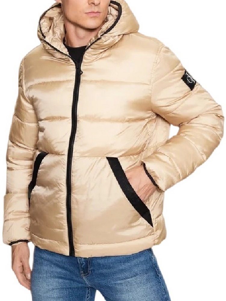 CALVIN KLEIN TRIM LW PADDED JACKET ΜΠΟΥΦΑΝ ΑΝΔΡΙΚΟ BEIGE