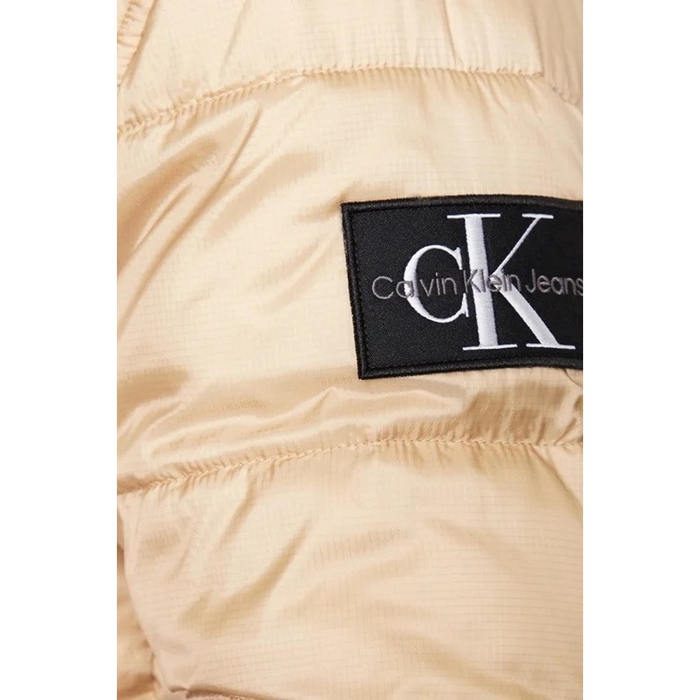 CALVIN KLEIN JEANS TRIM LW PADDED JACKET ΜΠΟΥΦΑΝ ΑΝΔΡΙΚΟ BEIGE