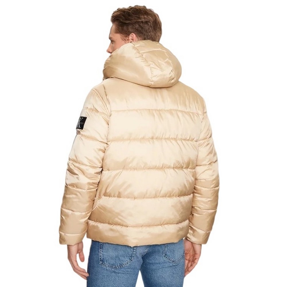 CALVIN KLEIN JEANS TRIM LW PADDED JACKET ΜΠΟΥΦΑΝ ΑΝΔΡΙΚΟ BEIGE