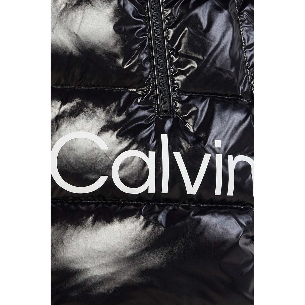 CALVIN KLEIN JEANS SHINY LONG FITTED JACKET ΜΠΟΥΦΑΝ ΓΥΝΑΙΚΕΙΟ BLACK