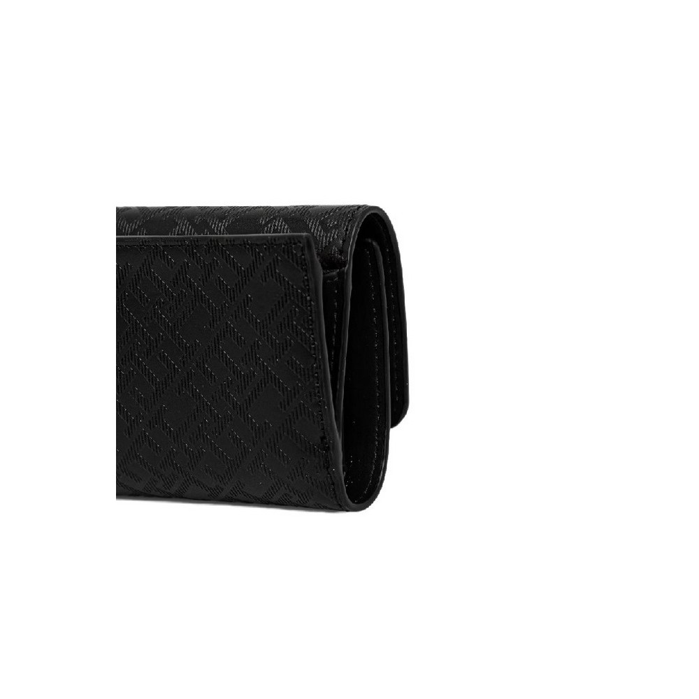 TOMMY HILFIGER DISTINCT TRIFOLD WALLET MONO ΠΟΡΤΟΦΟΛΙ ΓΥΝΑΙΚΕΙΟ BLACK