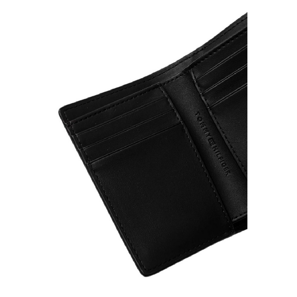 TOMMY HILFIGER DISTINCT TRIFOLD WALLET MONO ΠΟΡΤΟΦΟΛΙ ΓΥΝΑΙΚΕΙΟ BLACK