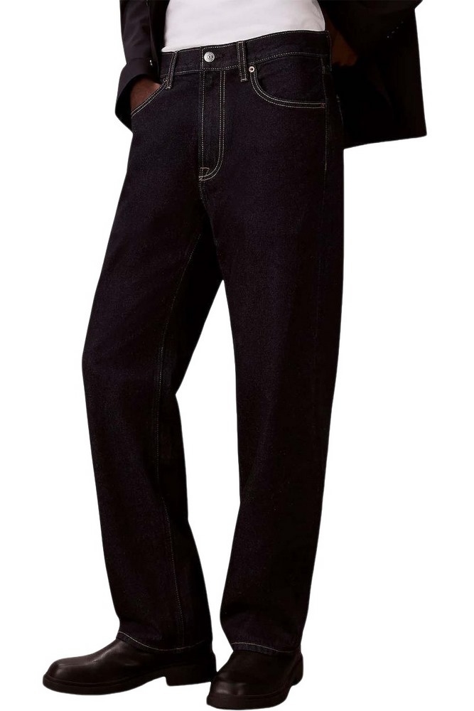 CALVIN KLEIN JEANS 90S STRAIGHT CK CLASSIC RINSE ΤΖΙΝ ΠΑΝΤΕΛΟΝΙ ΑΝΔΡΙΚΟ DENIM DARK
