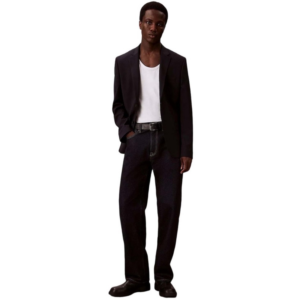 CALVIN KLEIN JEANS 90S STRAIGHT CK CLASSIC RINSE ΤΖΙΝ ΠΑΝΤΕΛΟΝΙ ΑΝΔΡΙΚΟ DENIM DARK