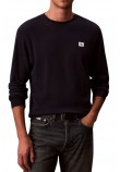 CALVIN KLEIN JEANS WAFFLE BADGE CREWNK TEE ΜΠΛΟΥΖΑ ΑΝΔΡΙΚΗ DARK NAVY