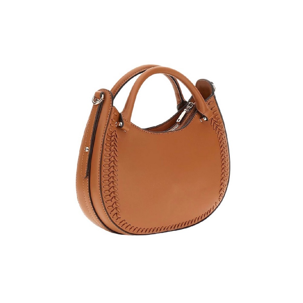 GUESS TATUM SATCHEL ΤΣΑΝΤΑ ΓΥΝΑΙΚΕΙΑ CARAMEL