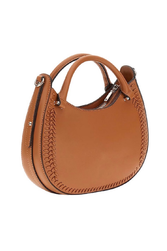 GUESS TATUM SATCHEL ΤΣΑΝΤΑ ΓΥΝΑΙΚΕΙΑ CARAMEL