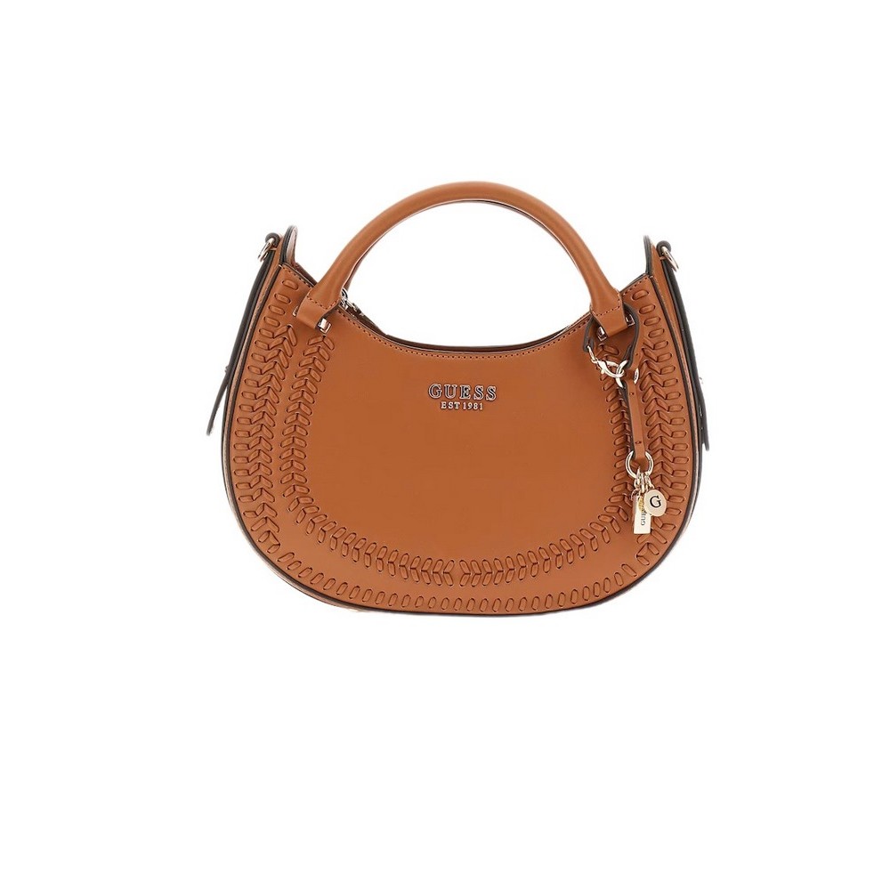 GUESS TATUM SATCHEL ΤΣΑΝΤΑ ΓΥΝΑΙΚΕΙΑ CARAMEL