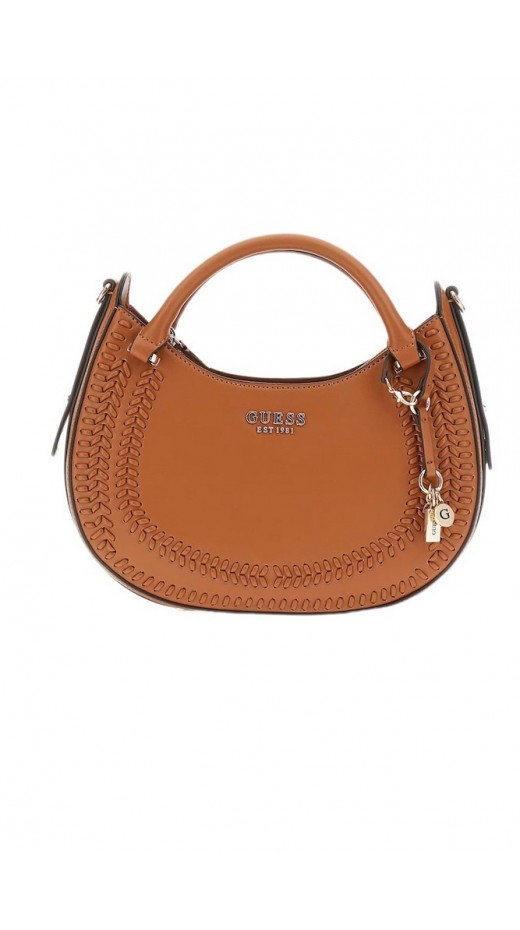 GUESS TATUM SATCHEL ΤΣΑΝΤΑ ΓΥΝΑΙΚΕΙΑ CARAMEL