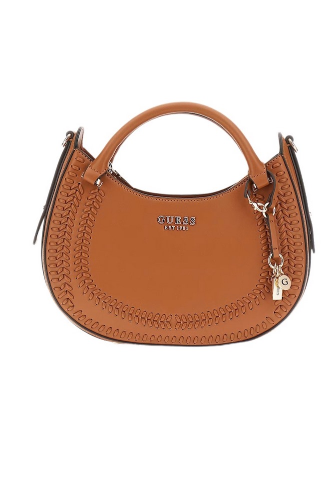 GUESS TATUM SATCHEL ΤΣΑΝΤΑ ΓΥΝΑΙΚΕΙΑ CARAMEL