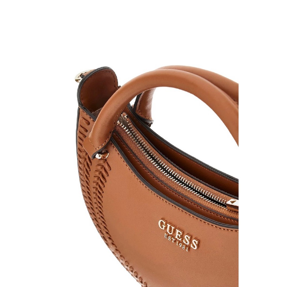 GUESS TATUM SATCHEL ΤΣΑΝΤΑ ΓΥΝΑΙΚΕΙΑ CARAMEL