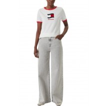 TOMMY JEANS REG NOVELTY RINGER EXT T-SHIRT ΜΠΛΟΥΖΑ ΓΥΝΑΙΚΕΙΑ ECRU