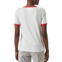 TOMMY JEANS REG NOVELTY RINGER EXT T-SHIRT ΜΠΛΟΥΖΑ ΓΥΝΑΙΚΕΙΑ ECRU