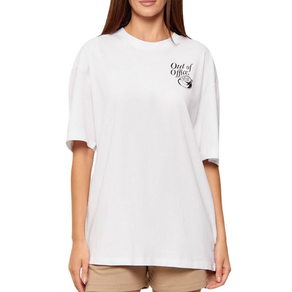 HUGO BOSS JERSEY OVERSIZED TEE B T-SHIRT ΜΠΛΟΥΖΑ ΓΥΝΑΙΚΕΙΑ WHITE