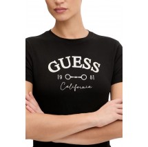 GUESS BEATRIZ CN T-SHIRT ΜΠΛΟΥΖΑ ΓΥΝΑΙΚΕΙΑ BLACK