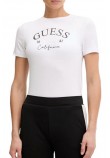 GUESS BEATRIZ CN T-SHIRT ΜΠΛΟΥΖΑ ΓΥΝΑΙΚΕΙΑ WHITE
