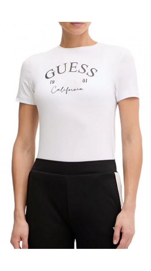 GUESS BEATRIZ CN T-SHIRT ΜΠΛΟΥΖΑ ΓΥΝΑΙΚΕΙΑ WHITE