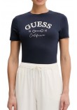 GUESS BEATRIZ CN T-SHIRT ΜΠΛΟΥΖΑ ΓΥΝΑΙΚΕΙΑ DARK NAVY