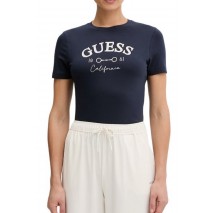 GUESS BEATRIZ CN T-SHIRT ΜΠΛΟΥΖΑ ΓΥΝΑΙΚΕΙΑ DARK NAVY