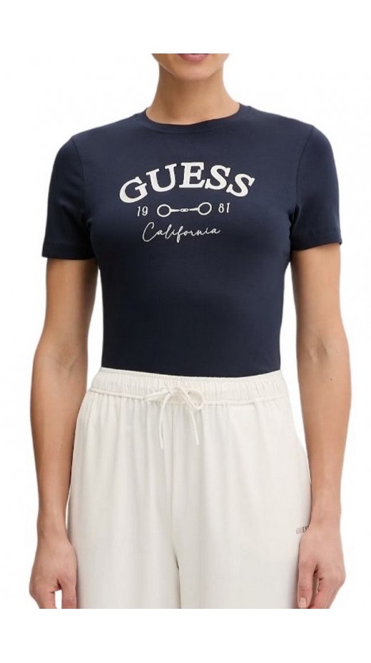 GUESS BEATRIZ CN T-SHIRT ΜΠΛΟΥΖΑ ΓΥΝΑΙΚΕΙΑ DARK NAVY