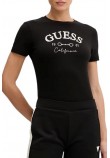 GUESS BEATRIZ CN T-SHIRT ΜΠΛΟΥΖΑ ΓΥΝΑΙΚΕΙΑ BLACK