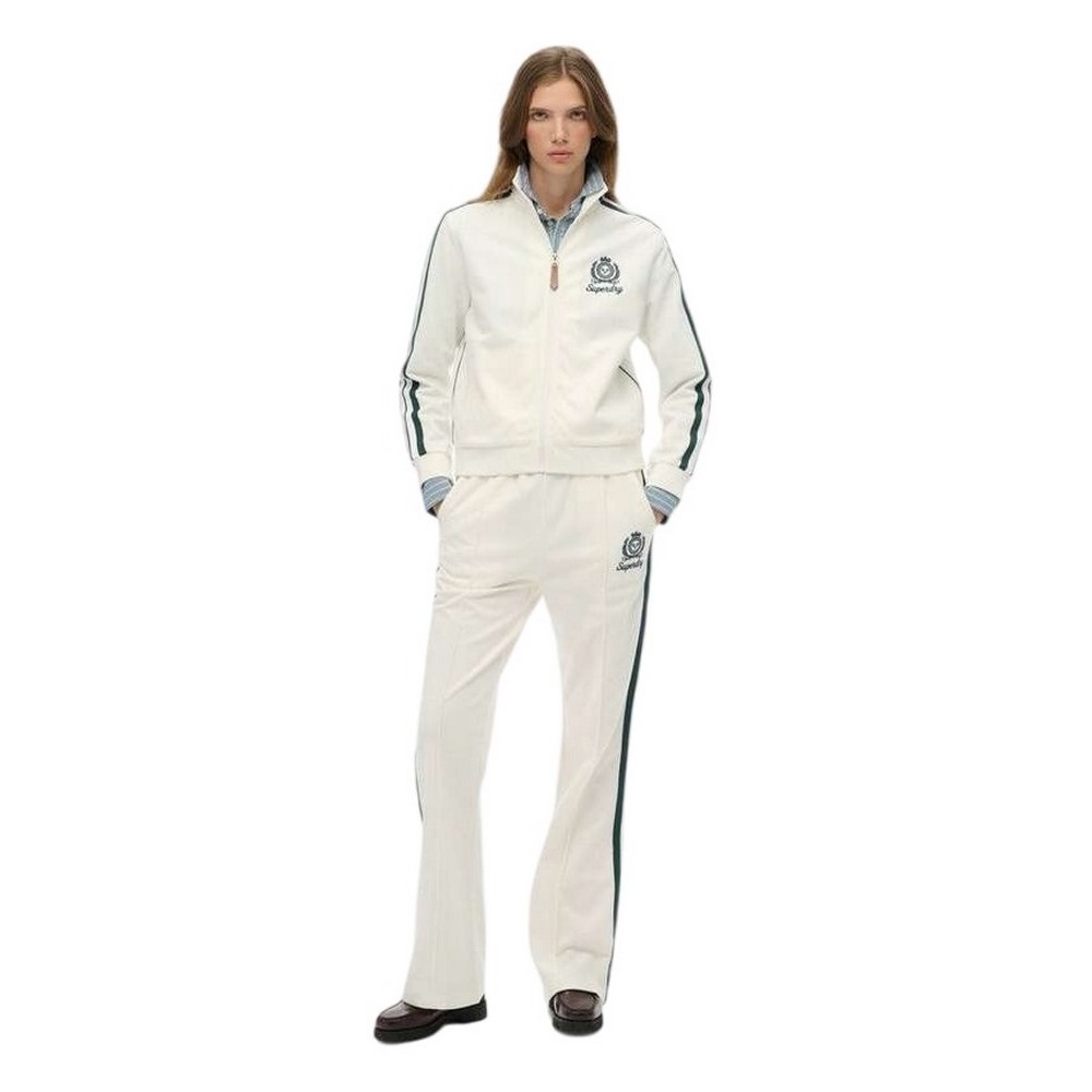SUPERDRY D3 SDSW COUNTRY CLUB TRACK PANT ΦΟΡΜΑ ΠΑΝΤΕΛΟΝΙ ΓΥΝΑΙΚΕΙΟ OFF WHITE