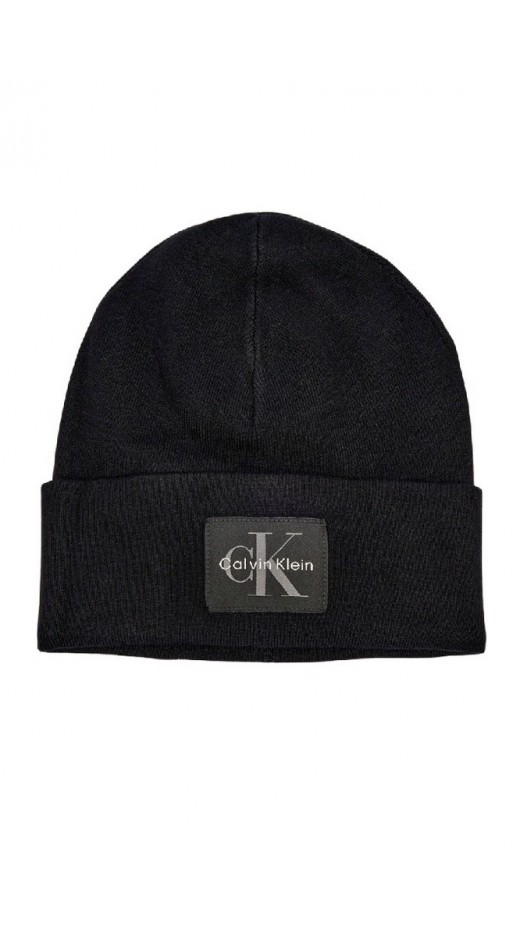 CALVIN KLEIN MONOLOGO PATCH BEANIE ΣΚΟΥΦΟΣ ΑΝΔΡΙΚΟΣ BLACK