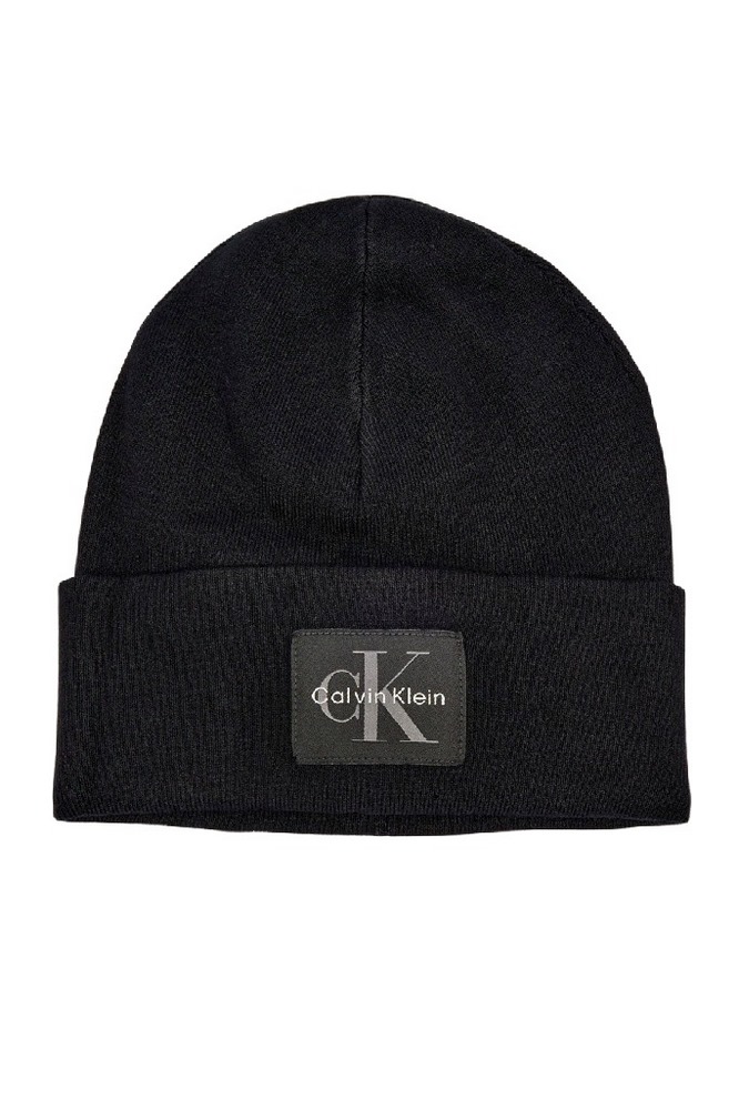 CALVIN KLEIN MONOLOGO PATCH BEANIE ΣΚΟΥΦΟΣ ΑΝΔΡΙΚΟΣ BLACK