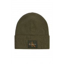 CALVIN KLEIN MONOLOGO PATCH BEANIE ΣΚΟΥΦΟΣ ΑΝΔΡΙΚΟΣ KHAKI