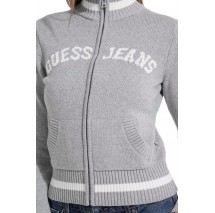 GUESS JEANS LS ZIPPED INTARSIA SWTR ΖΑΚΕΤΑ ΠΛΕΚΤΗ ΓΥΝΑΙΚΕΙΑ GREY