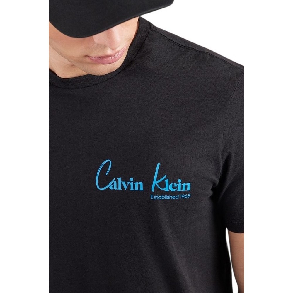 CALVIN KLEIN JEANS 30S EU WHOLESALE JEANS GRAPHICS T-SHIRT ΜΠΛΟΥΖΑ ΑΝΔΡΙΚΗ BLACK