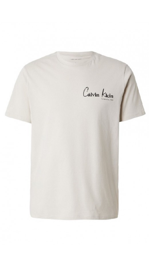 CALVIN KLEIN JEANS 30S EU WHOLESALE JEANS GRAPHICS T-SHIRT ΜΠΛΟΥΖΑ ΑΝΔΡΙΚΗ BEIGE
