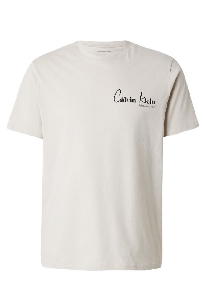 CALVIN KLEIN JEANS 30S EU WHOLESALE JEANS GRAPHICS T-SHIRT ΜΠΛΟΥΖΑ ΑΝΔΡΙΚΗ BEIGE
