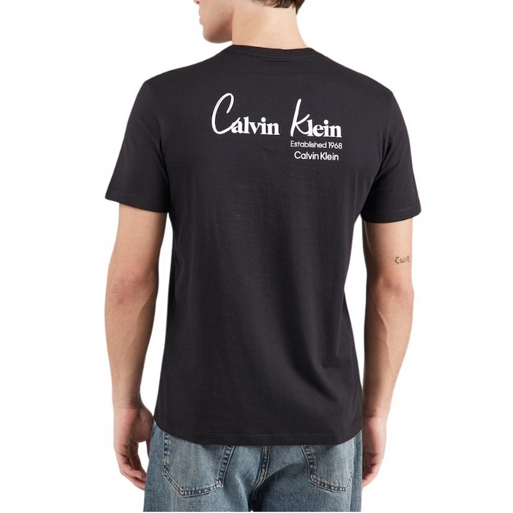 CALVIN KLEIN JEANS 30S EU WHOLESALE JEANS GRAPHICS T-SHIRT ΜΠΛΟΥΖΑ ΑΝΔΡΙΚΗ BLACK