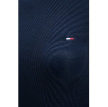 TOMMY JEANS SLIM SH LETTUCE EDGE RIB T-SHIRT ΜΠΛΟΥΖΑ ΓΥΝΑΙΚΕΙΑ NAVY