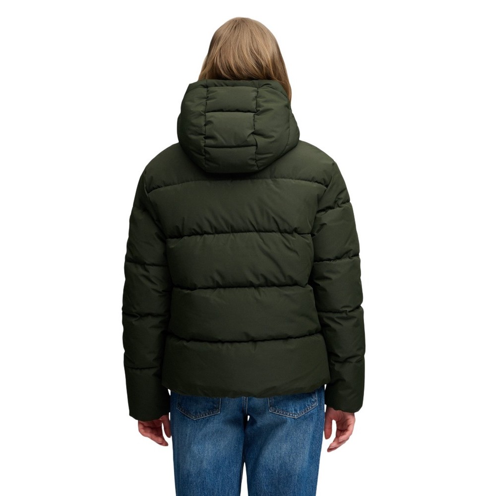 SUPERDRY PREMIUM HOOD PUFFER JKT ΜΠΟΥΦΑΝ ΓΥΝΑΙΚΕΙΟ DARK GREEN