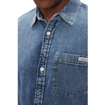 CALVIN KLEIN CASUAL CLASSIC ΠΟΥΚΑΜΙΣΟ ΑΝΔΡΙΙΚΟ BLUΕ DENIM