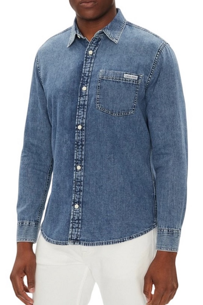 CALVIN KLEIN CASUAL CLASSIC ΠΟΥΚΑΜΙΣΟ ΑΝΔΡΙΙΚΟ BLUΕ DENIM