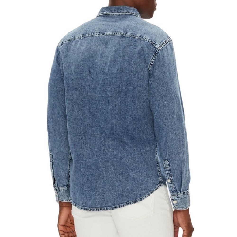 CALVIN KLEIN CASUAL CLASSIC ΠΟΥΚΑΜΙΣΟ ΑΝΔΡΙΙΚΟ BLUΕ DENIM