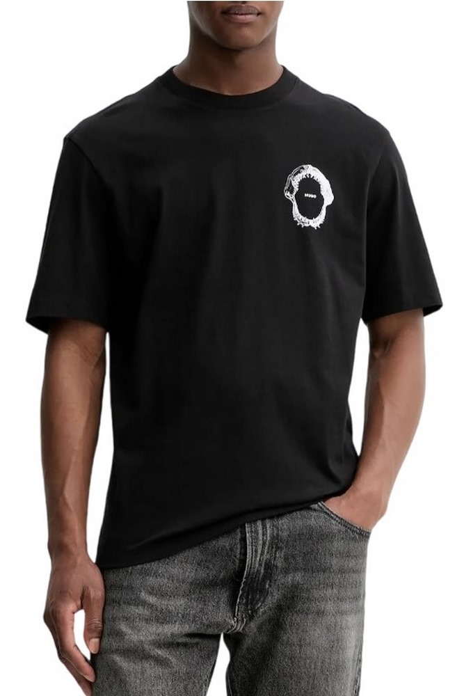HUGO BOSS JERSEY NOFSHIX T-SHIRT ΜΠΛΟΥΖΑ ΑΝΔΡΙΚΗ BLACK