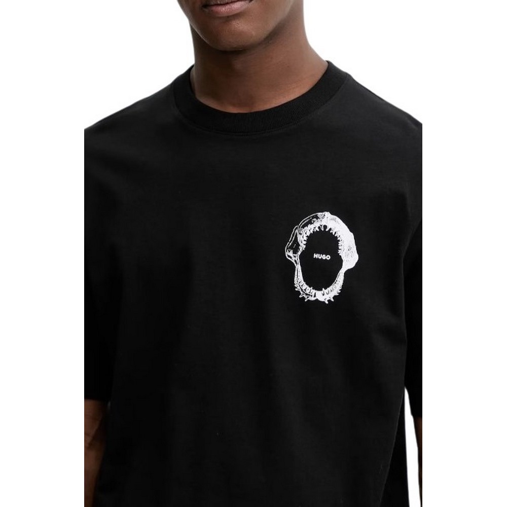 HUGO BOSS JERSEY NOFSHIX T-SHIRT ΜΠΛΟΥΖΑ ΑΝΔΡΙΚΗ BLACK