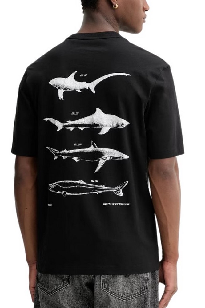 HUGO BOSS JERSEY NOFSHIX T-SHIRT ΜΠΛΟΥΖΑ ΑΝΔΡΙΚΗ BLACK