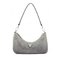 GUESS ZALINA MINI TOP ZIP SHLDR BAG ΤΣΑΝΤΑ ΓΥΝΑΙΚΕΙΑ SILVER