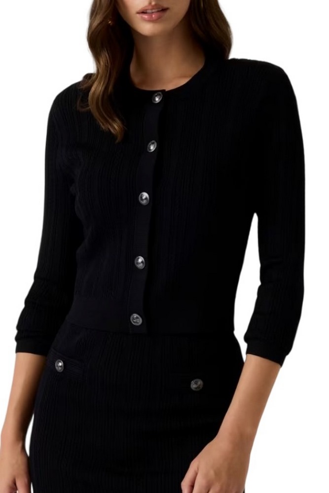 GUESS CN CARMEN CARDI SWTR ΖΑΚΕΤΑ ΓΥΝΑΙΚΕΙΑ BLACK